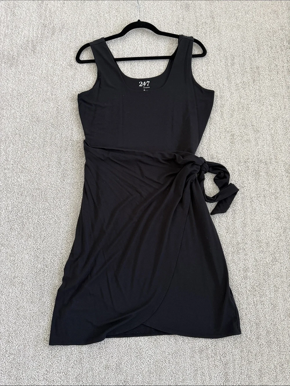 Little Black Tank Dress with Wrap Skirt - Picture 1 of 9